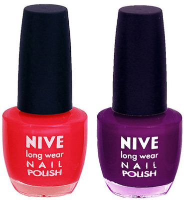 

Nive Colour Blast Nail Polish 13102303 Red,Purple(Pack of 2)