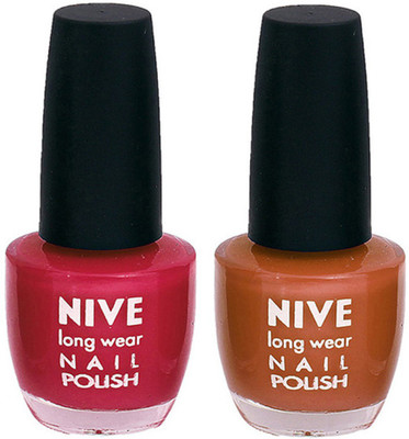 

Nive Colour Blast Nail Polish 13102341 Pink,Brown(Pack of 2)