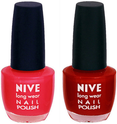 

Nive Colour Blast Nail Polish 110037 Pink,Red(Pack of 2)