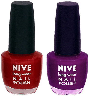 

Nive Colour Blast Nail Polish 110004 Pink,Purple(Pack of 2)