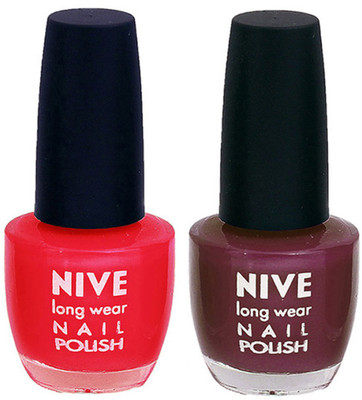 

Nive Colour Blast Nail Polish 13102318 Red,Purple(Pack of 2)