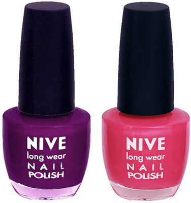 

Nive Colour Blast Nail Polish2003201611 Purple, Pink(Pack of 2)