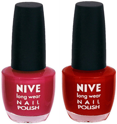 

Nive Colour Blast Nail Polish 13102335 Pink,Red(Pack of 2)