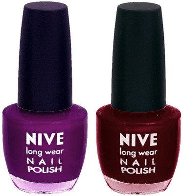 

Nive Colour Blast Nail Polish2003201633 Purple, Red(Pack of 2)