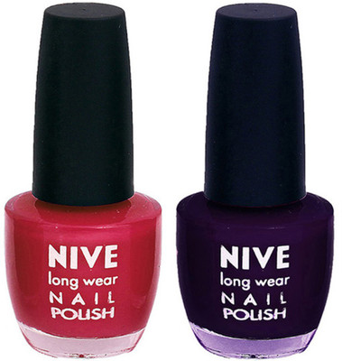 

Nive Colour Blast Nail Polish 13102364 Pink,Purple(Pack of 2)