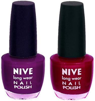 

Nive Colour Blast Nail Polish2003201603 Purple, Pink(Pack of 2)