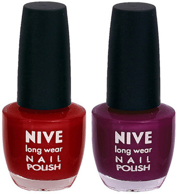 

Nive Colour Blast Nail Polish 110007 Pink,Purple(Pack of 2)