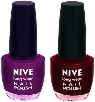 

Nive Colour Blast Nail Polish2003201608 Purple, Red(Pack of 2)