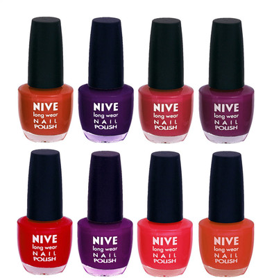 

Nive Colour Blast Nail Lacquer (Set of 8 Nail Polish) 3005201723 Multicolor(Pack of 8)