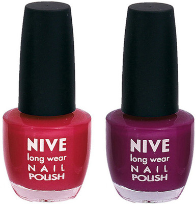 

Nive Colour Blast Nail Polish 13102365 Pink,Purple(Pack of 2)