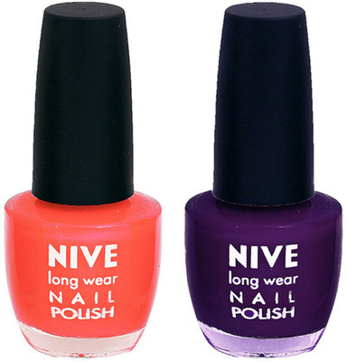 

Nive Colour Blast Nail Polish 13102387 Orange,Purple(Pack of 2)