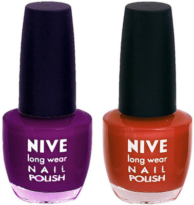

Nive Colour Blast Nail Polish2003201612 Purple, Brown(Pack of 2)