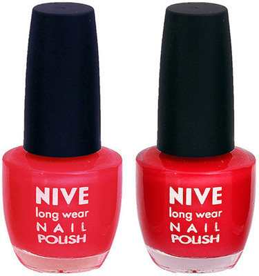 

Nive Colour Blast Nail Polish 110052 Pink,Red(Pack of 2)