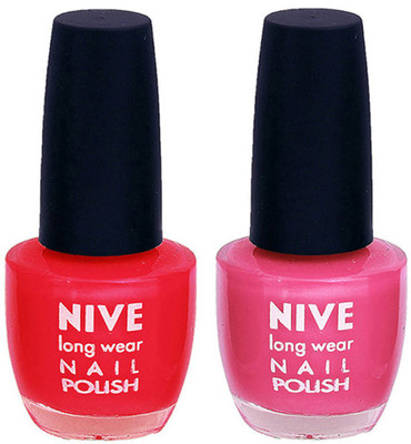 

Nive Colour Blast Nail Polish 13102323 Red,Pink(Pack of 2)