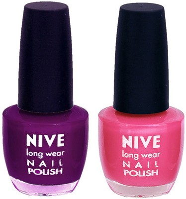 

Nive Colour Blast Nail Polish2003201624 Purple, Pink(Pack of 2)