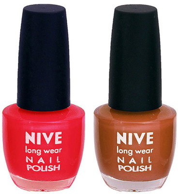 

Nive Colour Blast Nail Polish 13102306 Red,Brown(Pack of 2)