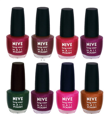 

Nive Colour Blast Nail Lacquer (Set of 8 Nail Polish) 3005201733 Multicolor(Pack of 8)
