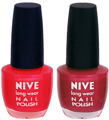

Nive Colour Blast Nail Polish 13102307 Red,Pink(Pack of 2)