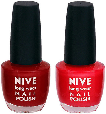 

Nive Colour Blast Nail Polish 110018 Pink,Red(Pack of 2)