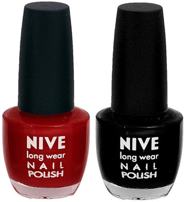 

Nive Colour Blast Nail Polish 110019 Pink,Black(Pack of 2)