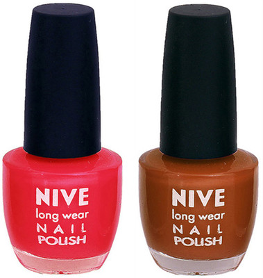 

Nive Colour Blast Nail Polish 110036 Pink,Brown(Pack of 2)