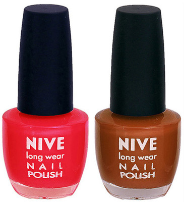 

Nive Colour Blast Nail Polish 13102301 Red,Brown(Pack of 2)