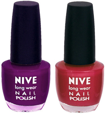 

Nive Colour Blast Nail Polish2003201606 Purple, Pink(Pack of 2)