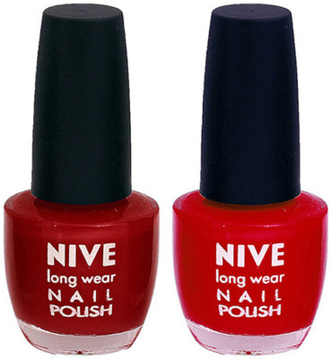 

Nive Colour Blast Nail Polish 110029 Pink,Red(Pack of 2)
