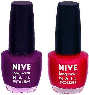 

Nive Colour Blast Nail Polish2003201631 Purple, Pink(Pack of 2)