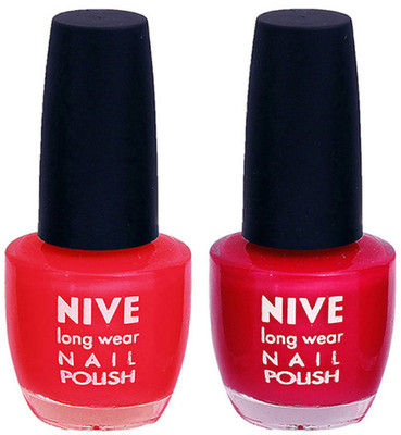 

Nive Colour Blast Nail Polish 13102314 Red,Pink(Pack of 2)