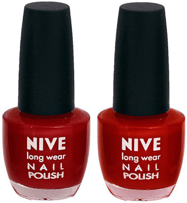 

Nive Colour Blast Nail Polish 110002 Pink,Red(Pack of 2)