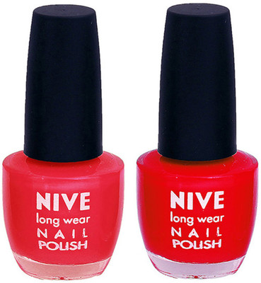 

Nive Colour Blast Nail Polish 110045 Pink,Red(Pack of 2)