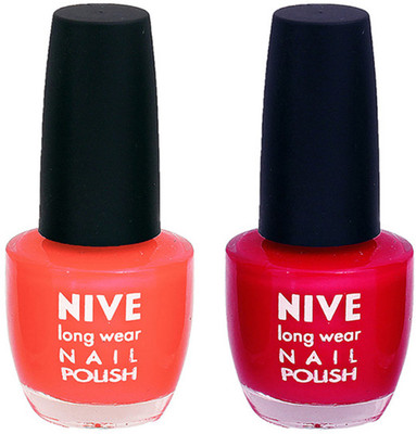 

Nive Colour Blast Nail Polish 13102405 Orange,Pink(Pack of 2)