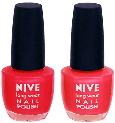 

Nive Colour Blast Nail Polish 13102308 Red,Pink(Pack of 2)