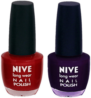 

Nive Colour Blast Nail Polish 110026 Pink,Purple(Pack of 2)