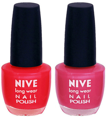 

Nive Colour Blast Nail Polish 13102311 Red,Pink(Pack of 2)