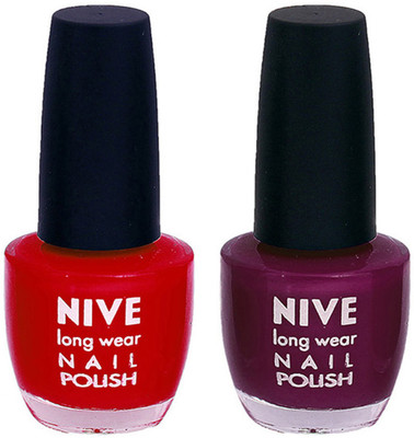 

Nive Colour Blast Nail Lacquer Red,Purple(Pack of 2)
