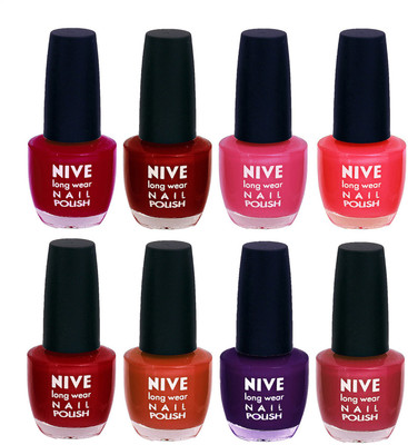 Nive Colour Blast Nail Lacquer (Set of 8 Nail Polish) 3005201718 Multicolor(Pack of 8)
