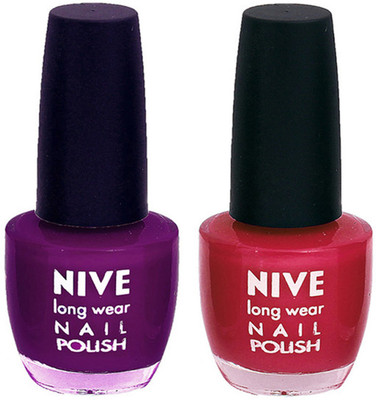 

Nive Colour Blast Nail Polish2003201622 Purple, Pink(Pack of 2)