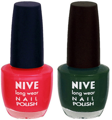 

Nive Colour Blast Nail Polish 110049 Pink,Green(Pack of 2)