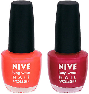 

Nive Colour Blast Nail Polish 13102398 Orange,Pink(Pack of 2)