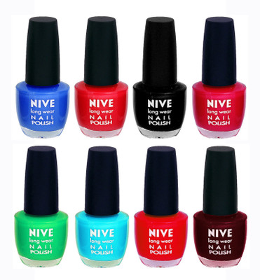 

Nive Colour Blast Nail Lacquer (Set of 8 Nail Polish) 3005201701 Multicolor(Pack of 8)