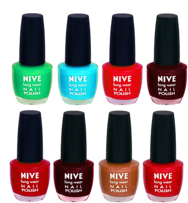 

Nive Colour Blast Nail Lacquer (Set of 8 Nail Polish) 3005201704 Multicolor(Pack of 8)