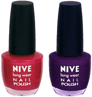 

Nive Colour Blast Nail Polish 13102349 Pink,Purple(Pack of 2)