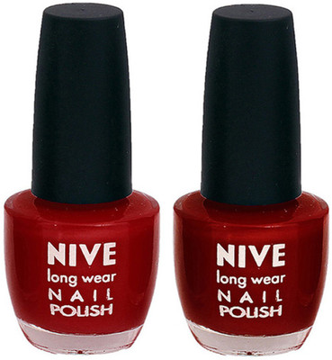 

Nive Colour Blast Nail Polish 110003 Pink,Red(Pack of 2)