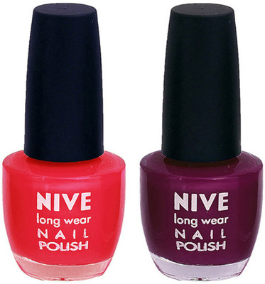 

Nive Colour Blast Nail Polish 110040 Pink,Purple(Pack of 2)