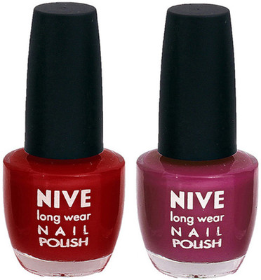 

Nive Colour Blast Nail Polish 110032 Pink,Purple(Pack of 2)