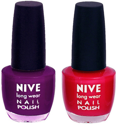

Nive Colour Blast Nail Polish2003201614 Purple, Pink(Pack of 2)