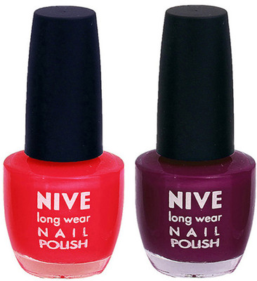 

Nive Colour Blast Nail Polish 13102305 Red,Purple(Pack of 2)