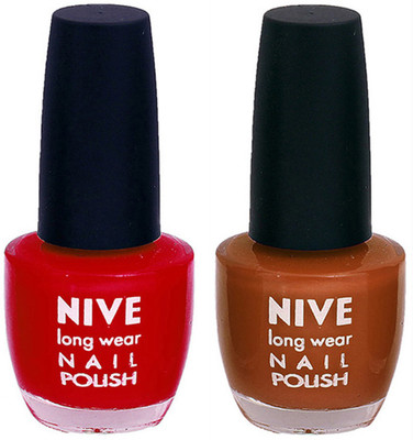 

Nive Colour Blast Nail Lacquer Red,Brown(Pack of 2)